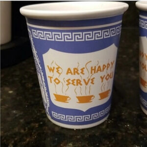 NWT Ceramic Greek NY Coffee Mug NEW IN BOX